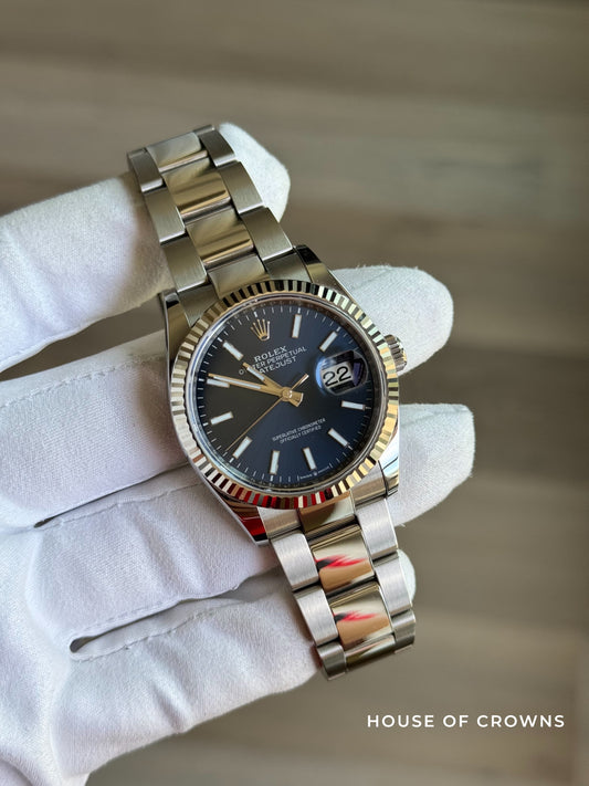 2022 Rolex Datejust 36mm Blue Dial with Oyster Bracelet